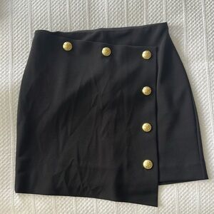 Women’s Express Black Skirt with Gold Buttons, BRAND NEW!